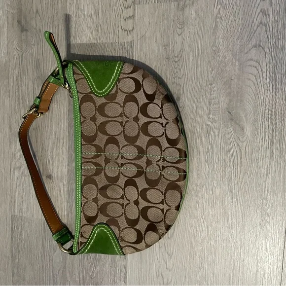 Coach Brown and Green Women's Bag - Picture 3 of 3